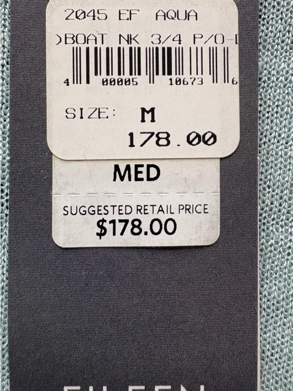 Eileen Fisher Linen Crepe Top NWT. Medium. Italian Yarn. Light Green. Lagenlook - Picture 7 of 14